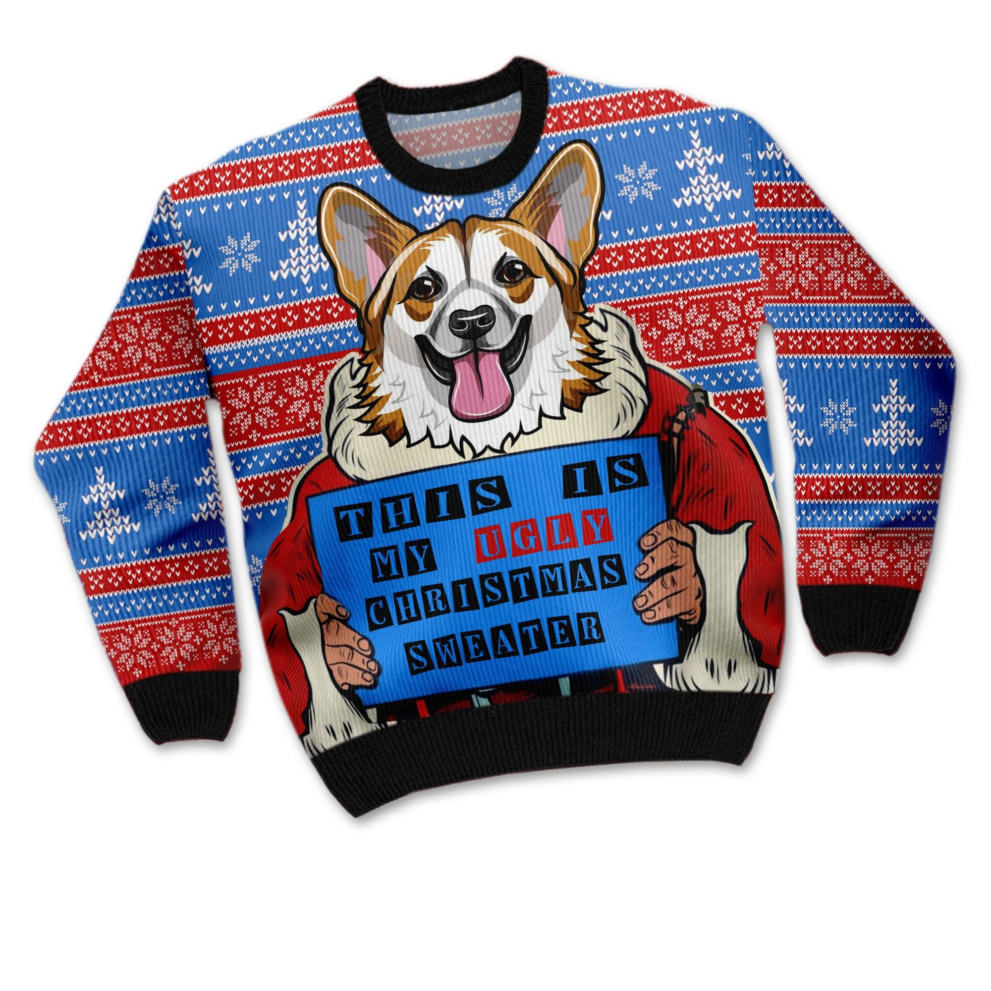 This Is My Funny Corgi Santa Claus For Dog Owners And Lovers Ugly Christmas Sweater Adult 3D Funny Matching for family - Image 2