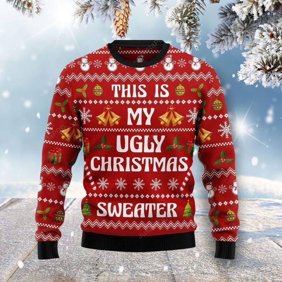 This Is My Ugly Christmas Ugly Christmas Sweater Adult 3D Funny Matching for family