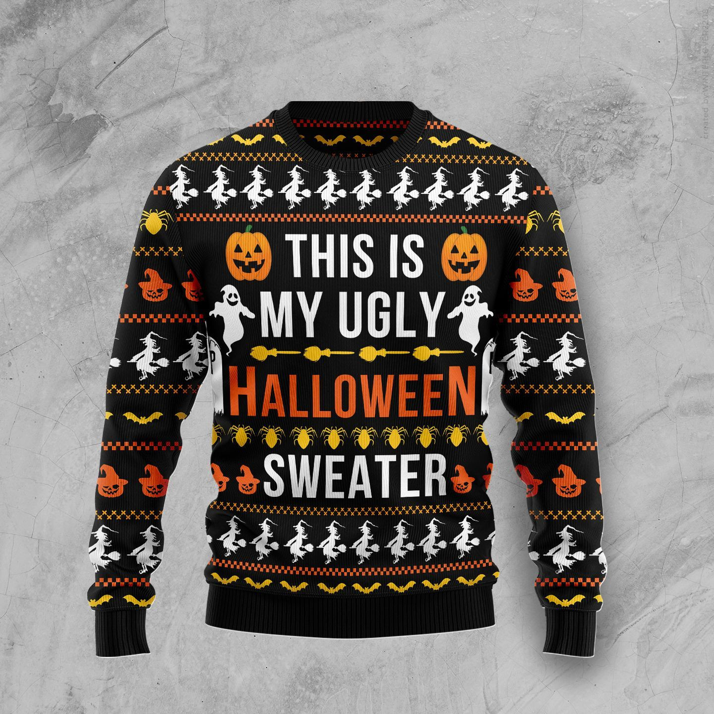 This Is My Ugly Halloween Sweater Ugly Christmas Sweater Adult 3D Funny Matching for family