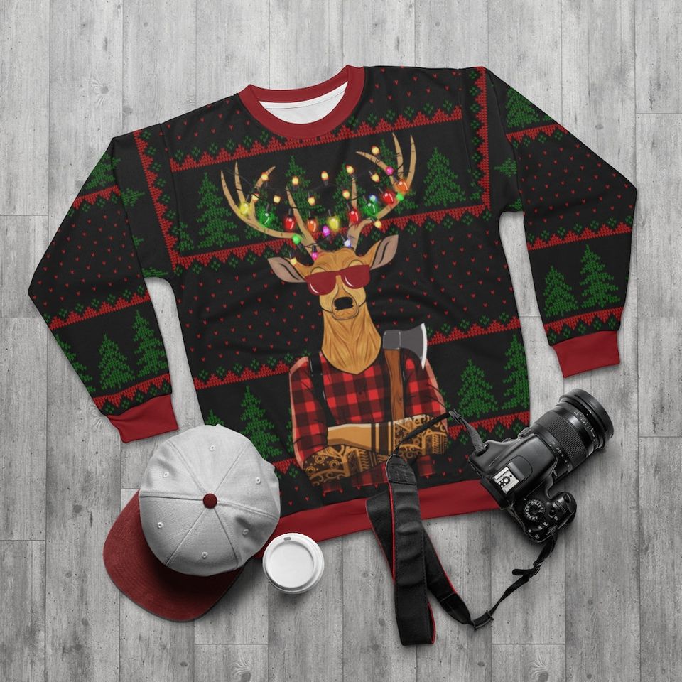 This is my ugly merry christmas holiday naughty rude reindeer 3D Sweater