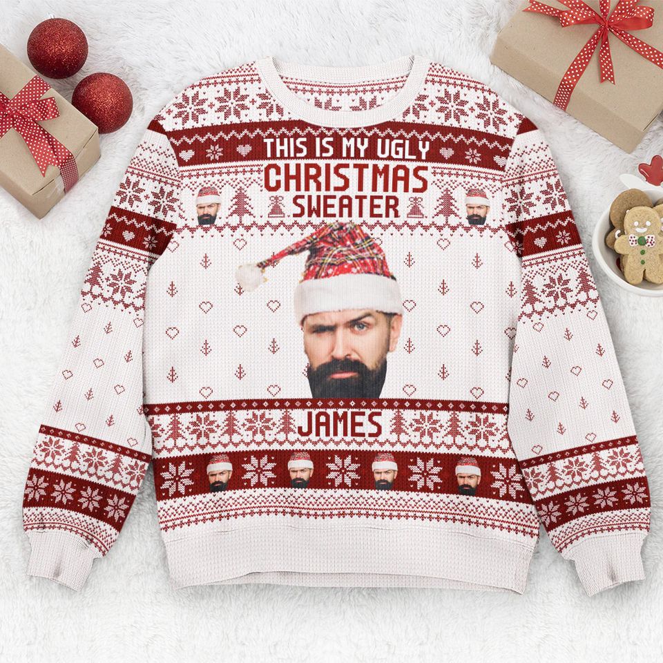 This Is My Ugly Sweater, Custom Face Image Sweater