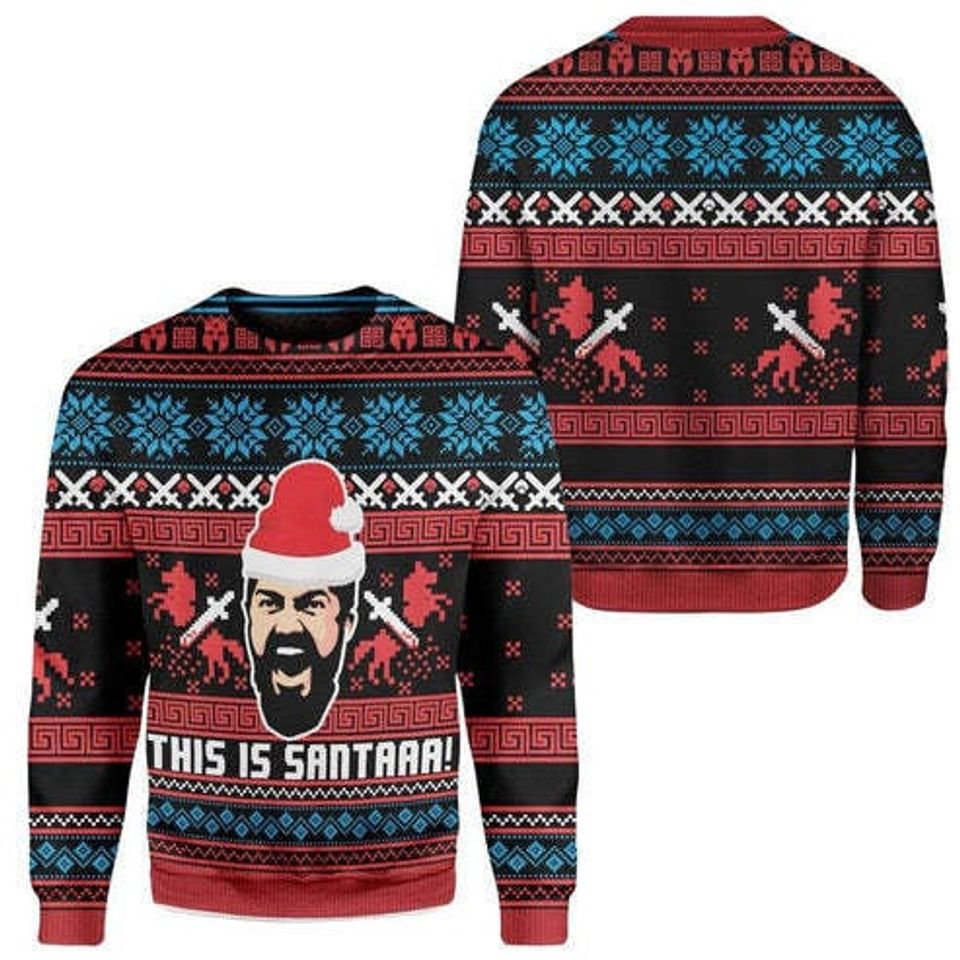 This Is Santaaa Quotes 3D shirt, Action Movie Ugly Christmas Sweater