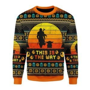 This Is The Way Ninja Turtles For Unisex Ugly Christmas Sweater Adult 3D Funny Matching for family