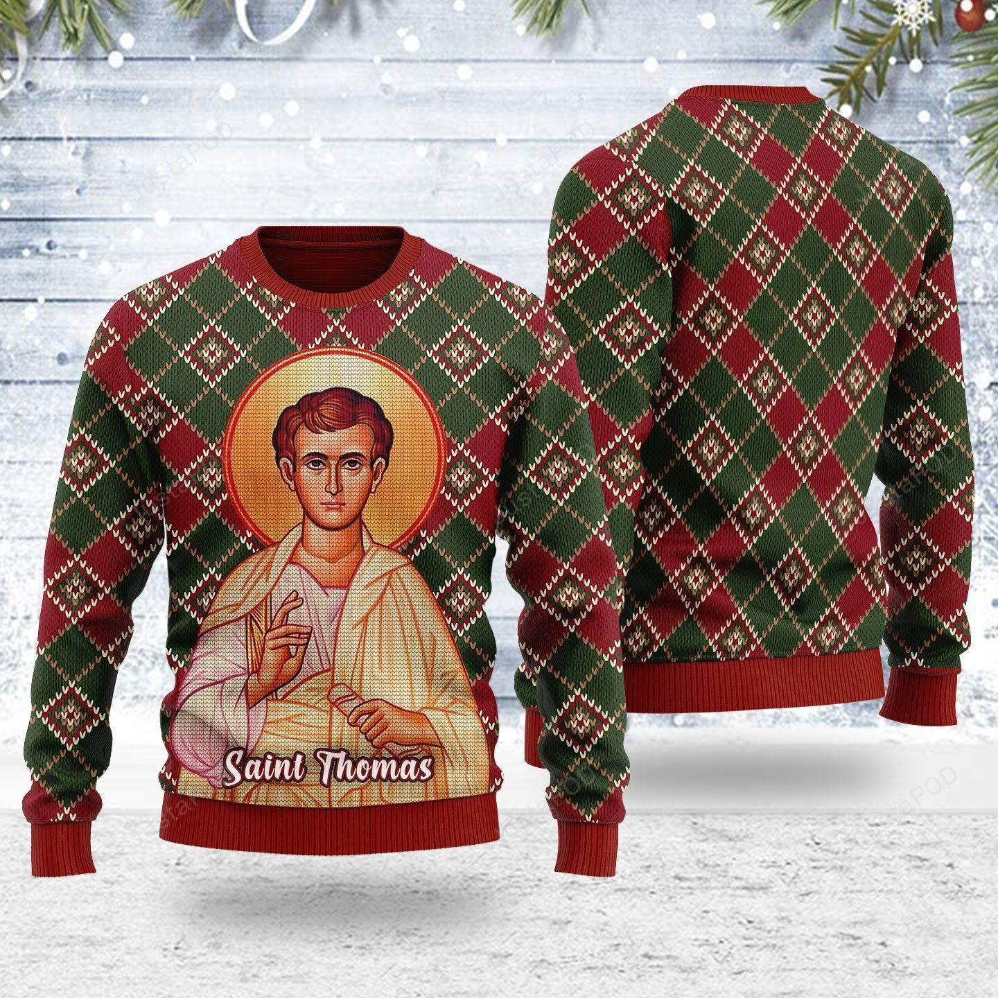 Thomas The Apostle Ugly Christmas Sweater Adult 3D Funny Matching for family