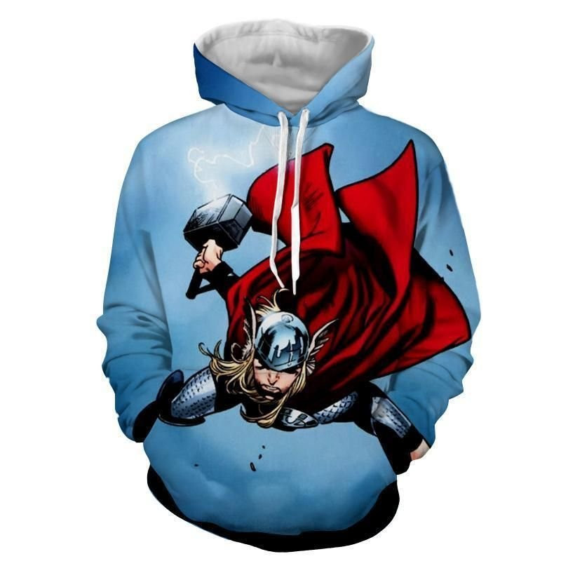 Thor Attack 3D All Over Print Hoodie, Zip Hoodie