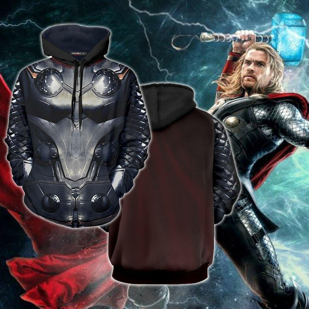 Thor Cosplay 3D All Over Print Hoodie, Zip Hoodie