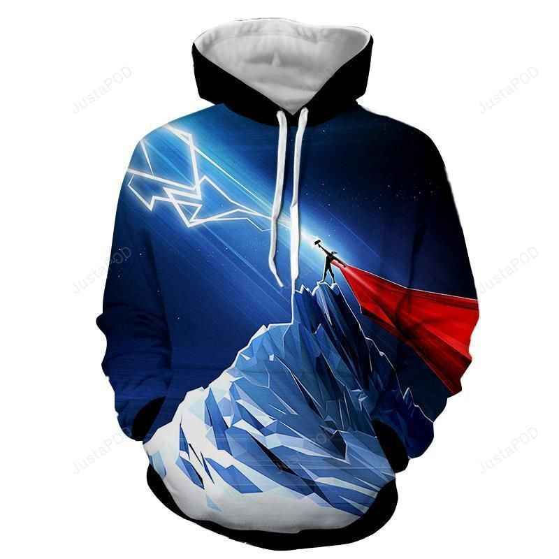 Thor Electric Power 3D All Over Print Hoodie, Zip Hoodie
