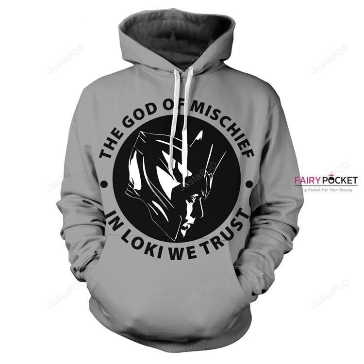 Thor Loki Odinson Grey 3D All Over Print Hoodie, Zip Hoodie