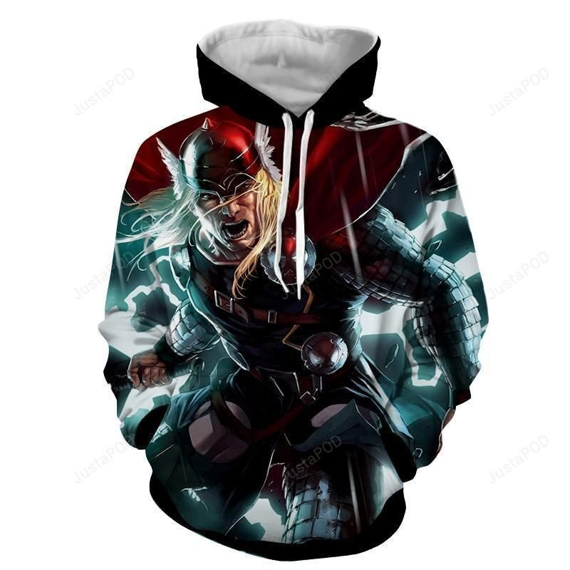 Thor Marvel 3D All Over Print Hoodie, Zip Hoodie
