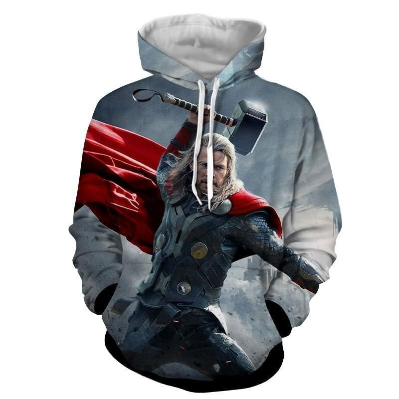 Thor Mjolnir Attack 3D All Over Print Hoodie, Zip Hoodie