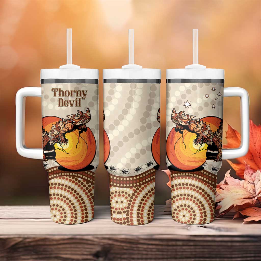 Thorny Devil Australia Baby Moloch Horridus With Ants â€“ Aboriginal Art Custom Stanley Cup 40 oz 30 oz Tumbler With HandleTVC2301318