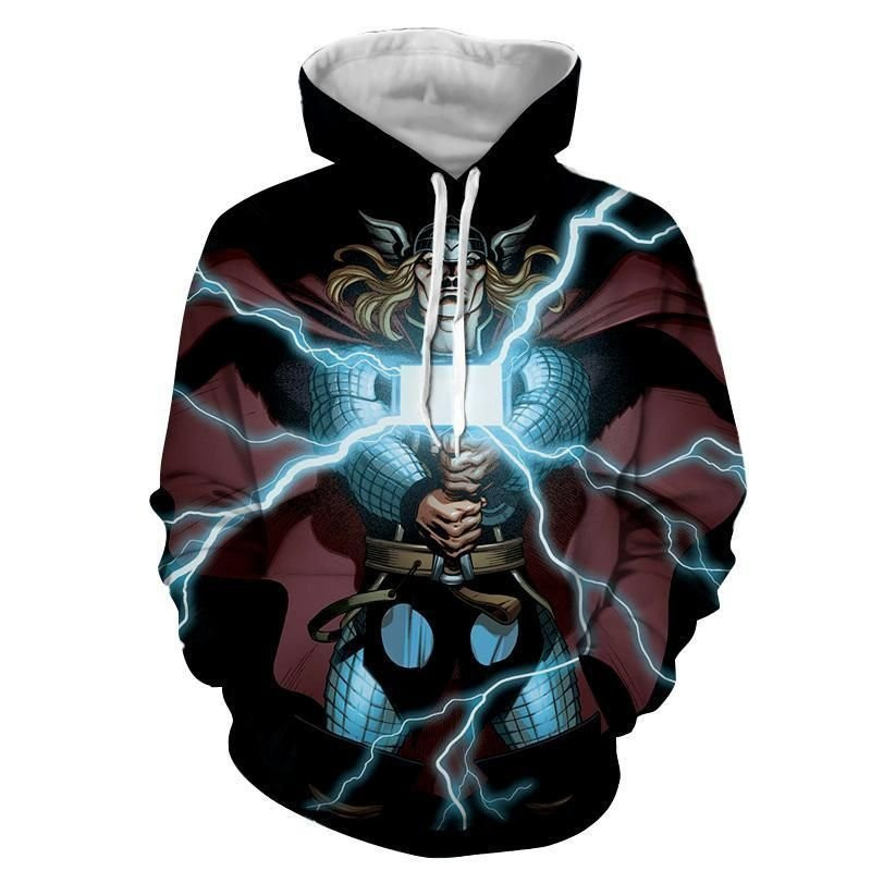 Thunder Thor 3D All Over Print Hoodie, Zip Hoodie