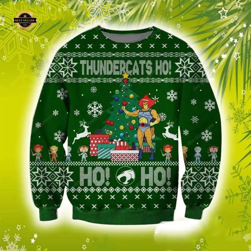 Thundercats Ho! Christmas Sweater - Festive Holiday Lion-O Design