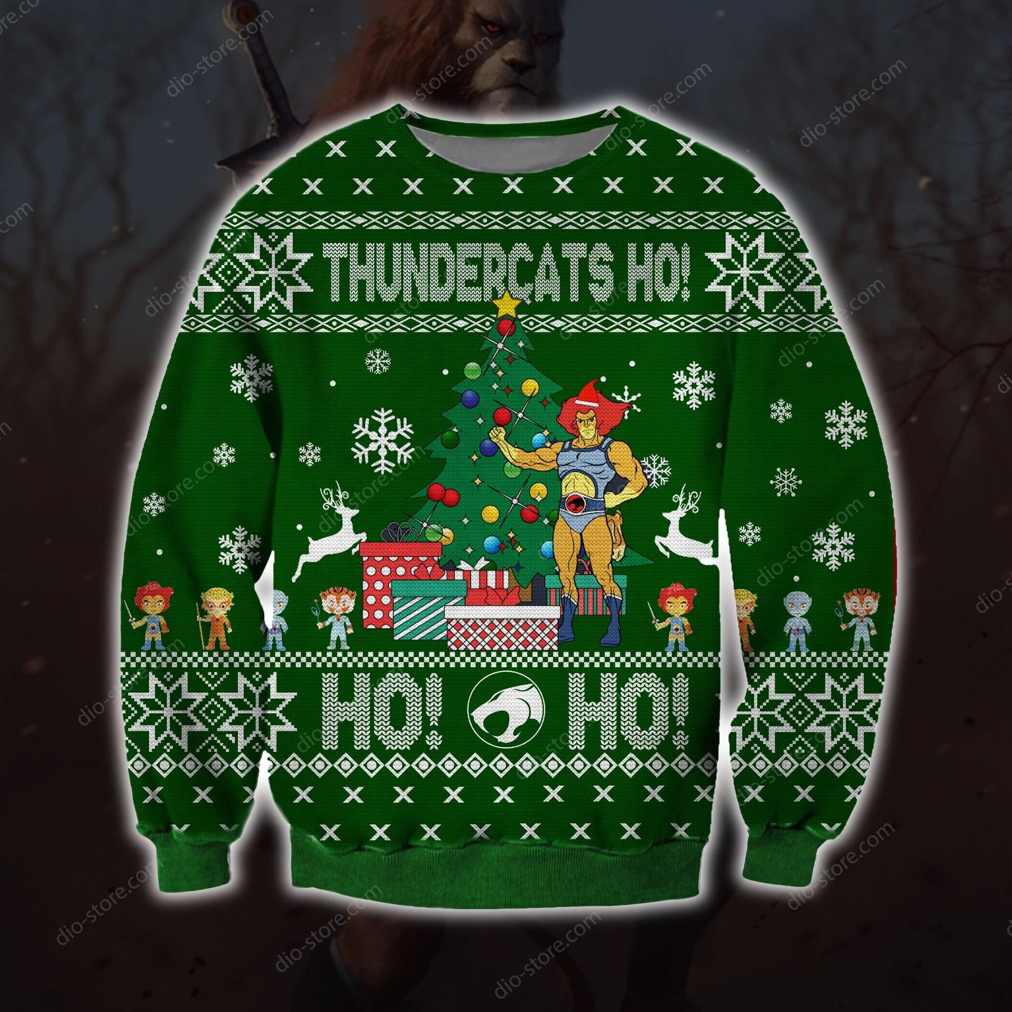 Thundercats Ho Knitting Pattern Ugly Christmas Sweater Adult 3D Funny Matching for family