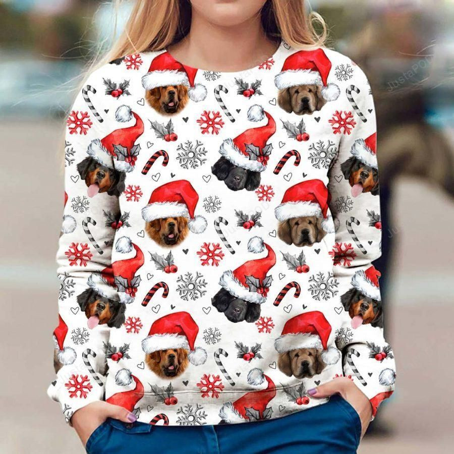 Tibetan Mastiff Ugly Christmas Sweater Adult 3D Funny Matching for family