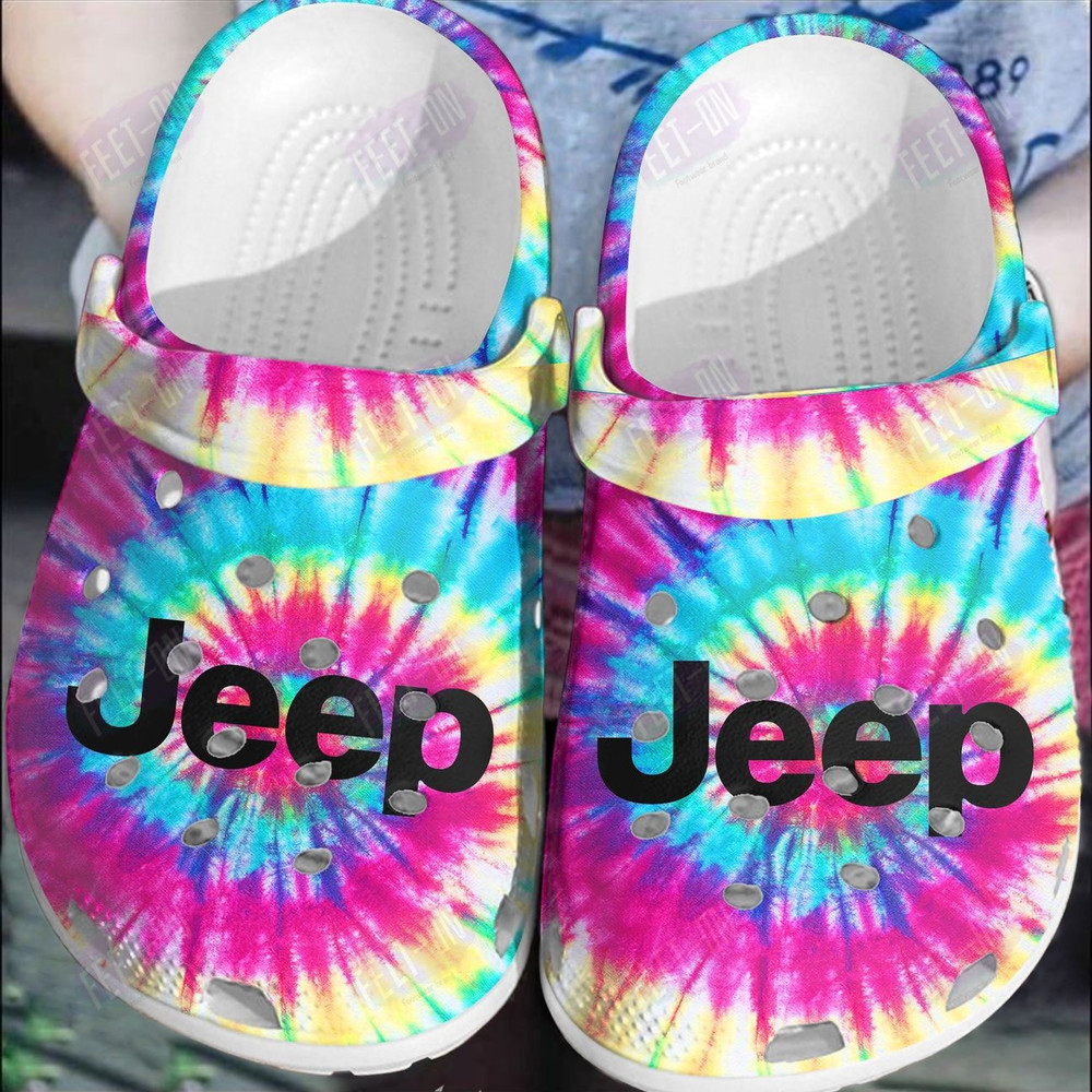 Tie Dye Jeep Car Classic Clogs Shoes