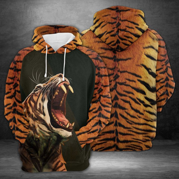 Tiger 3D All Over Print Hoodie, Zip Hoodie