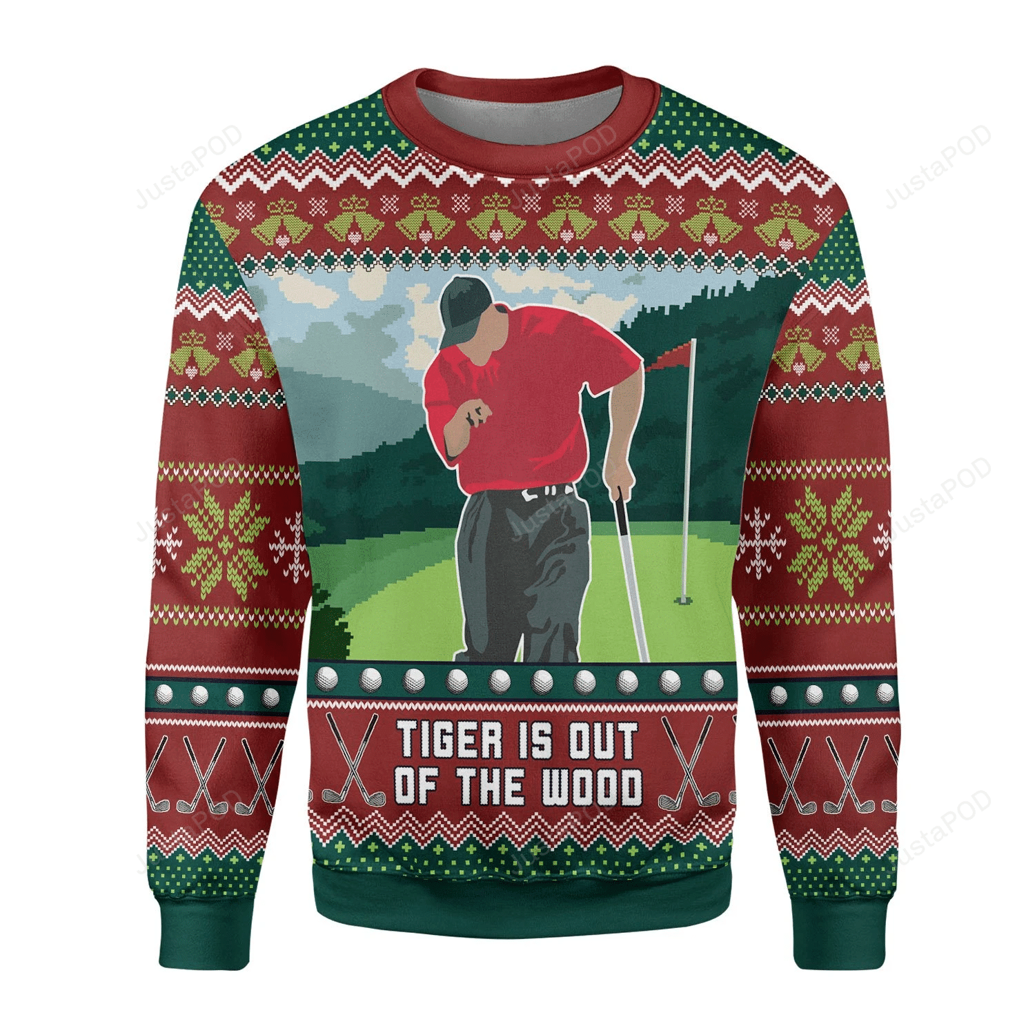 Tiger Is Out Of The Wood Ugly Christmas Sweater Adult 3D Funny Matching for family