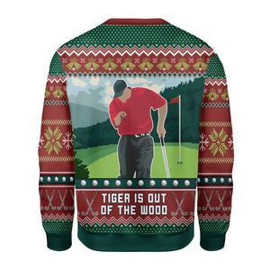 Tiger Is Out Of The Wood Ugly Christmas Sweater Adult 3D Funny Matching for family - Image 2