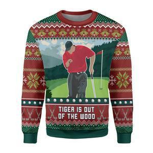 Tiger Is Out Of The Wood Ugly Christmas Sweater Adult 3D Funny Matching for family