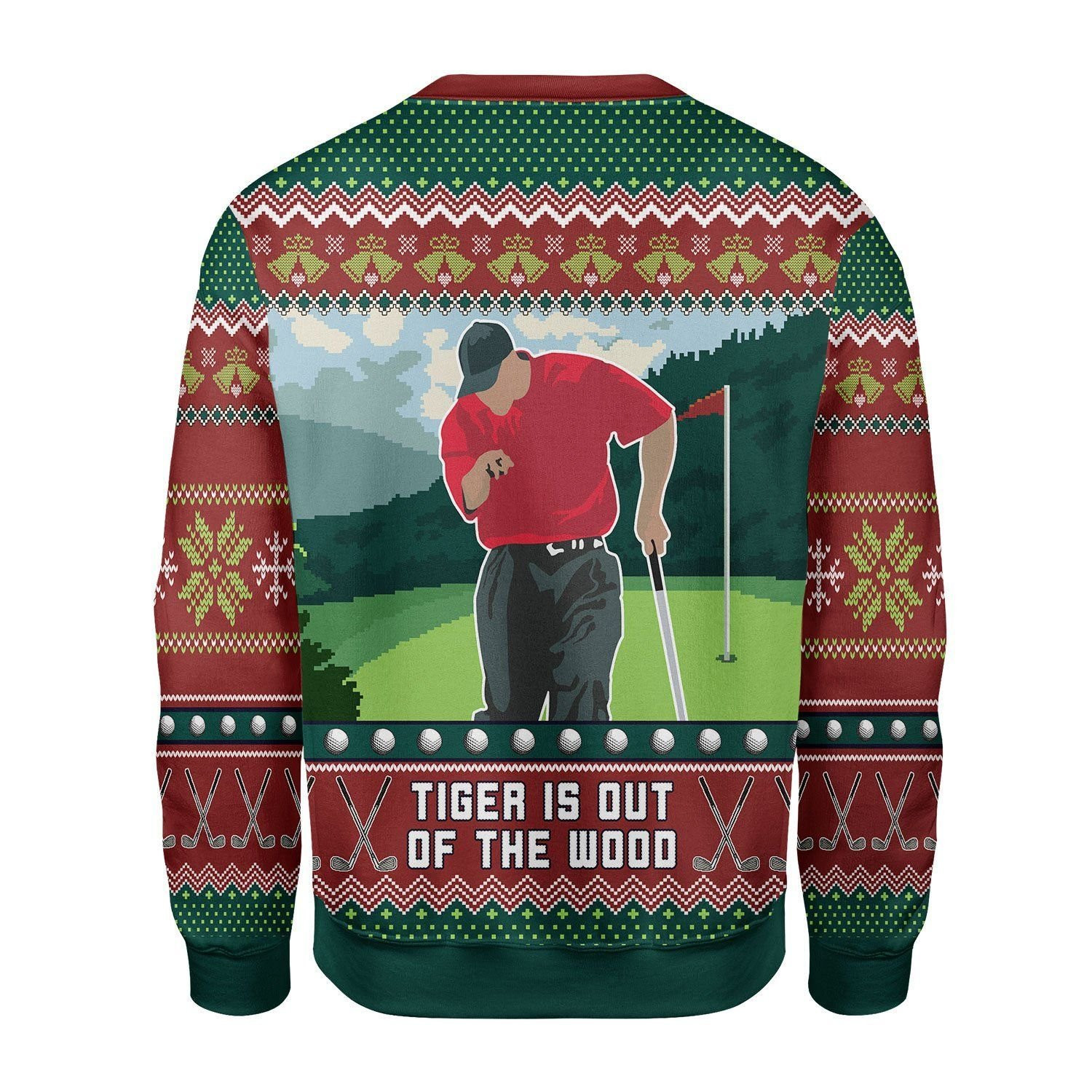 Tiger Is Out Of The Wood Ugly Christmas Sweater Adult 3D Funny Matching for family - Image 2