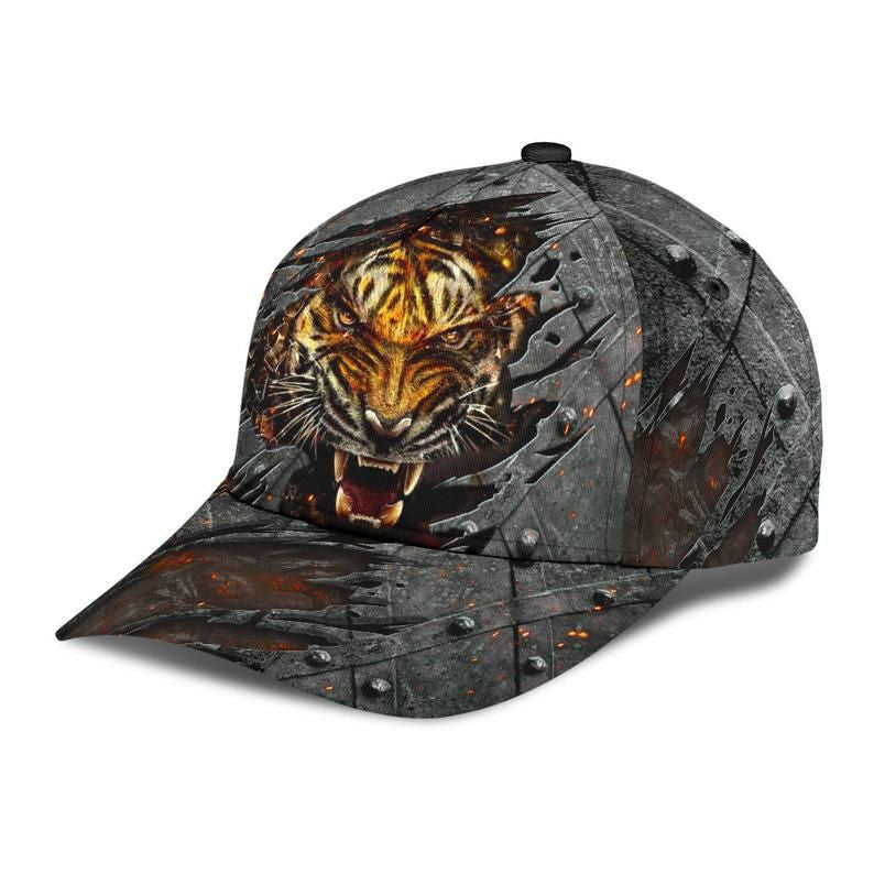 Tiger Lava Hat Classic Cap Skull Cap 3D, Gift For Her, Human Cap, Trending Cap, American Cap Trucker Hats Custom Hats Gifts For Men & Women