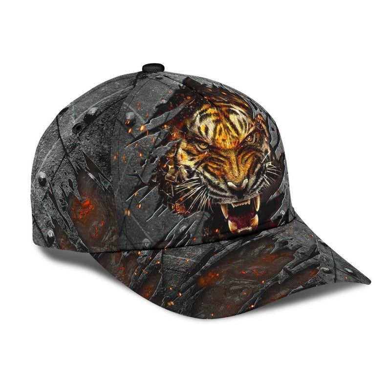 Tiger Lava Hat Classic Cap Skull Cap 3D, Gift For Her, Human Cap, Trending Cap, American Cap Trucker Hats Custom Hats Gifts For Men & Women