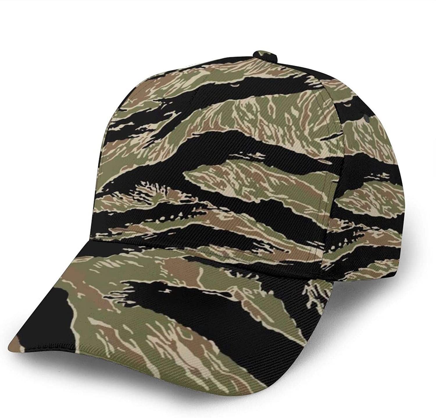 Tiger Stripe Camo 3D Adjustable Hat Classic Cap Trucker Hats Custom Hats Gifts For Men & Women