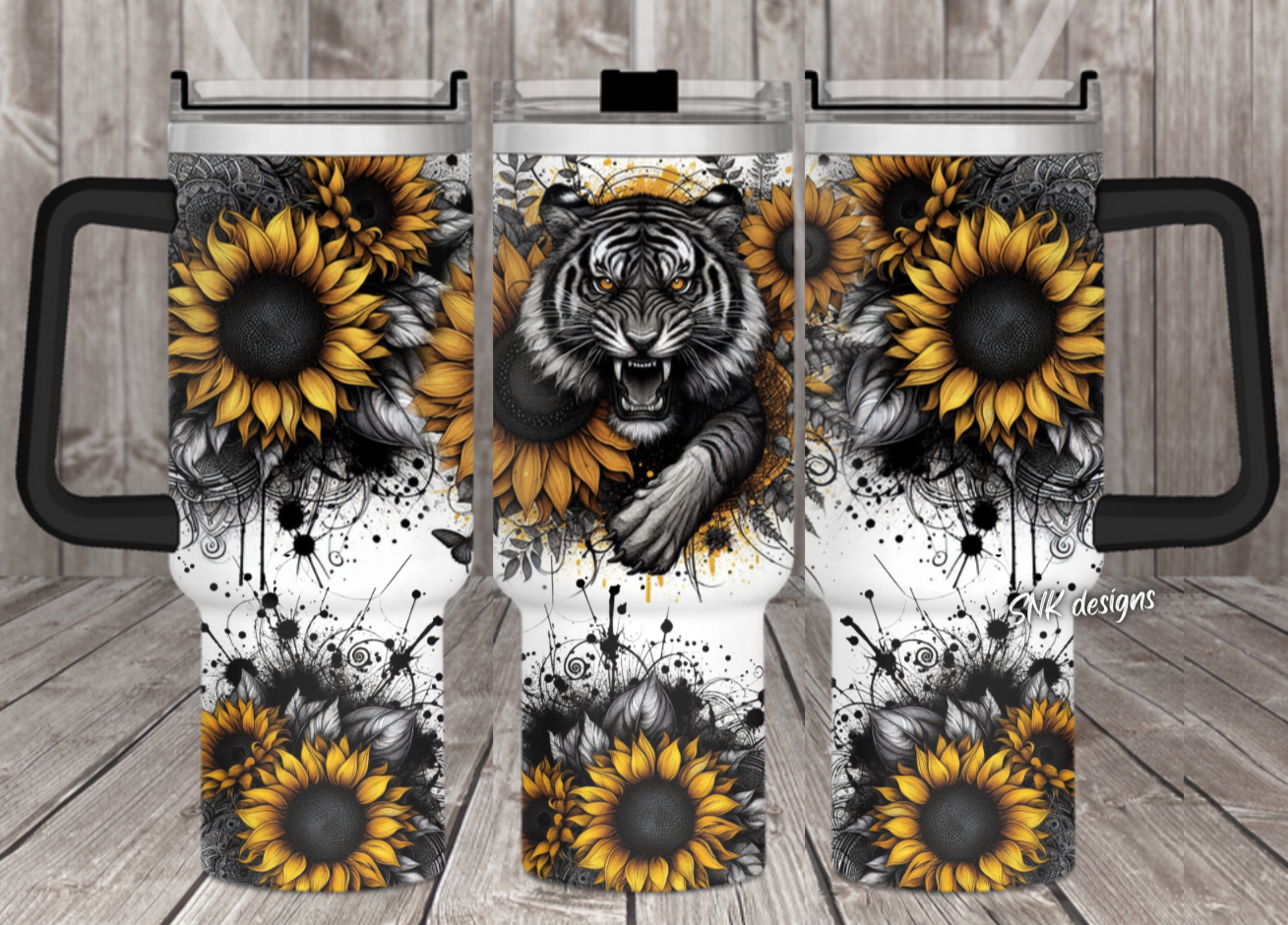 Tiger Sunflower Custom Stanley Cup 40 oz 30 oz Tumbler With HandleTVC2301706