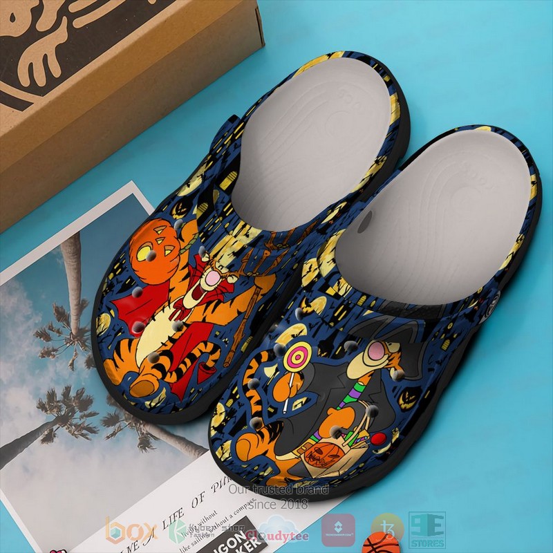 Tigger Winnie The Pooh Cartoon Crocs Crocband Clogs Shoes Comfortable For Men Women and Kids