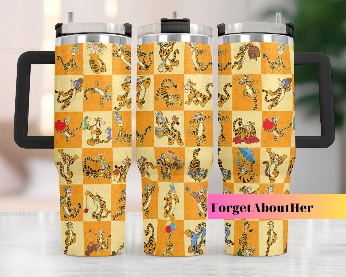 Tigger Winnie The Pooh Disney Cartoon Custom Stanley Cup 40 oz 30 oz Tumbler With HandleTVC2301161