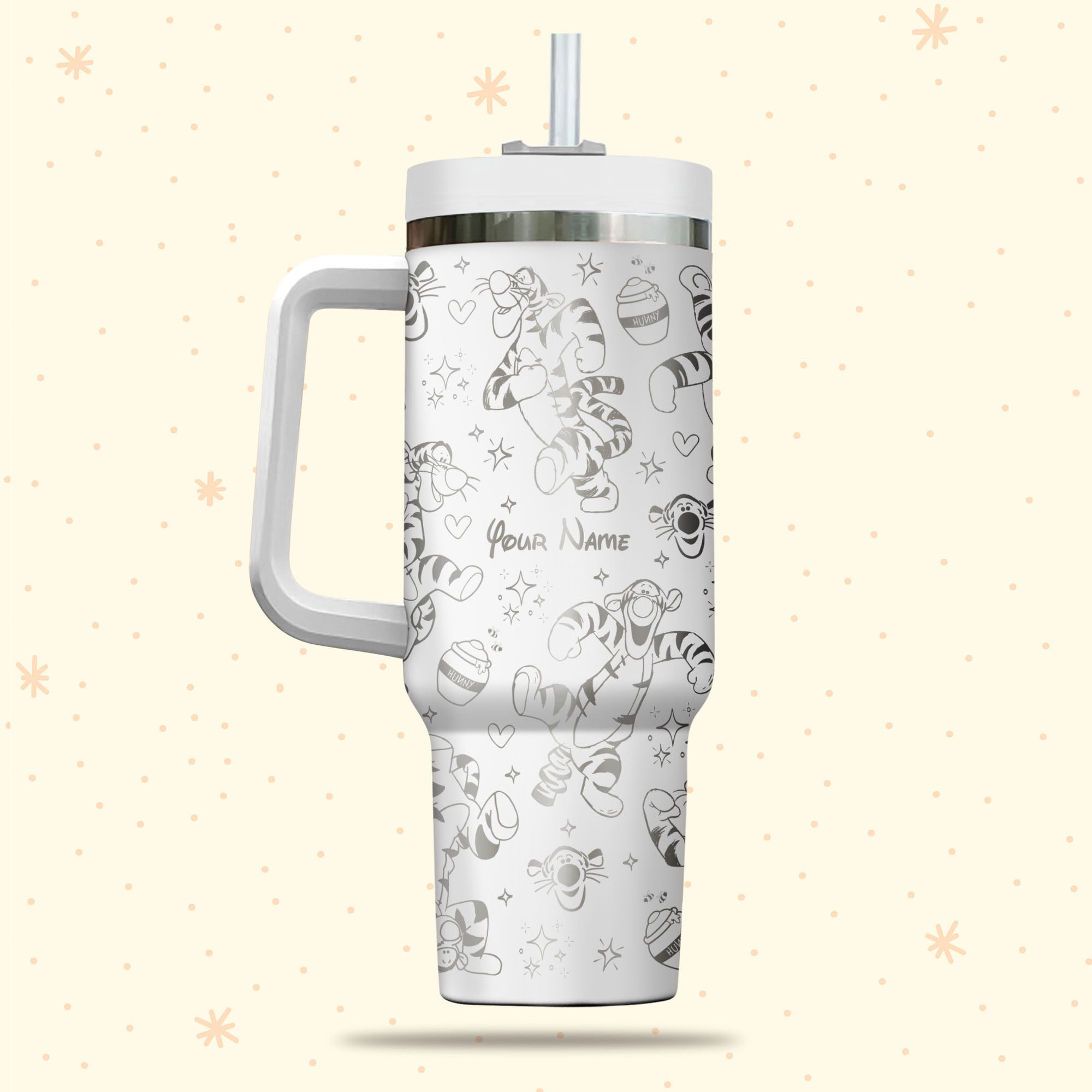 Tigger Winnie The Pooh Disney Cartoon Custom Stanley Cup 40 oz 30 oz Tumbler With HandleTVC2301981