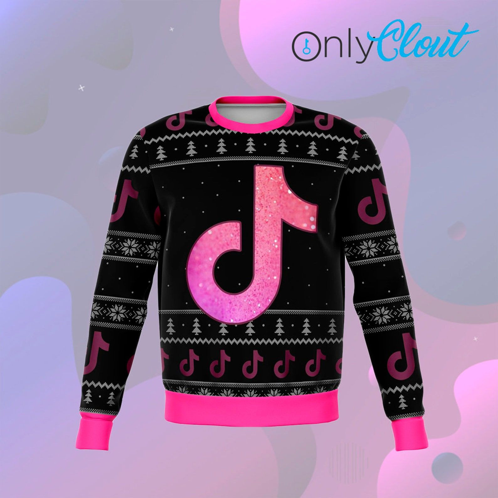 Tiktok Galaxy Ugly Christmas Sweater Adult 3D Funny Matching for family