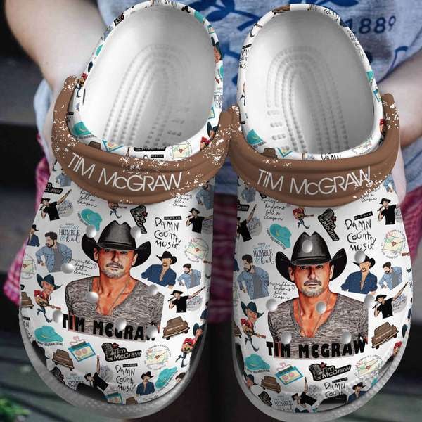 Tim McGraw Music Crocs Crocband Clogs Shoes Comfortable For Men Women and Kids