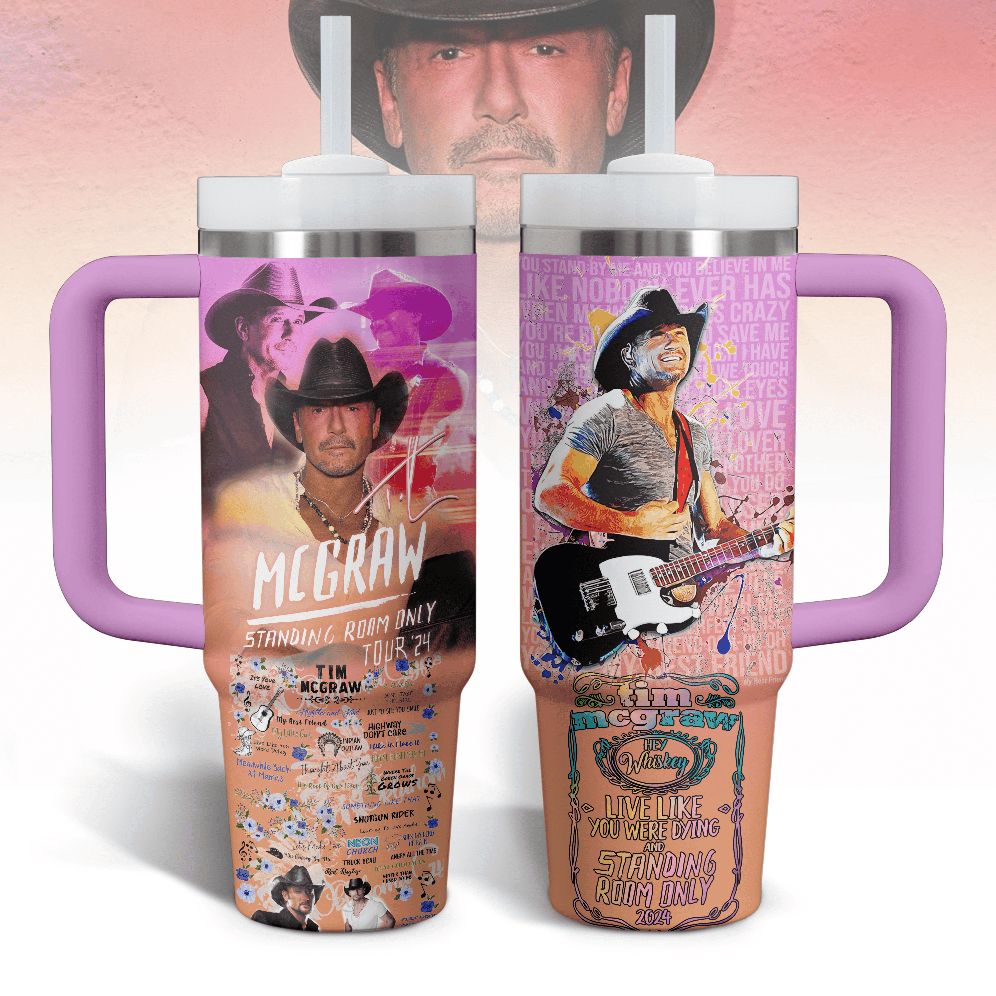 Tim McGraw Music Custom Stanley Cup 40 oz 30 oz Tumbler With HandleTVC2301528