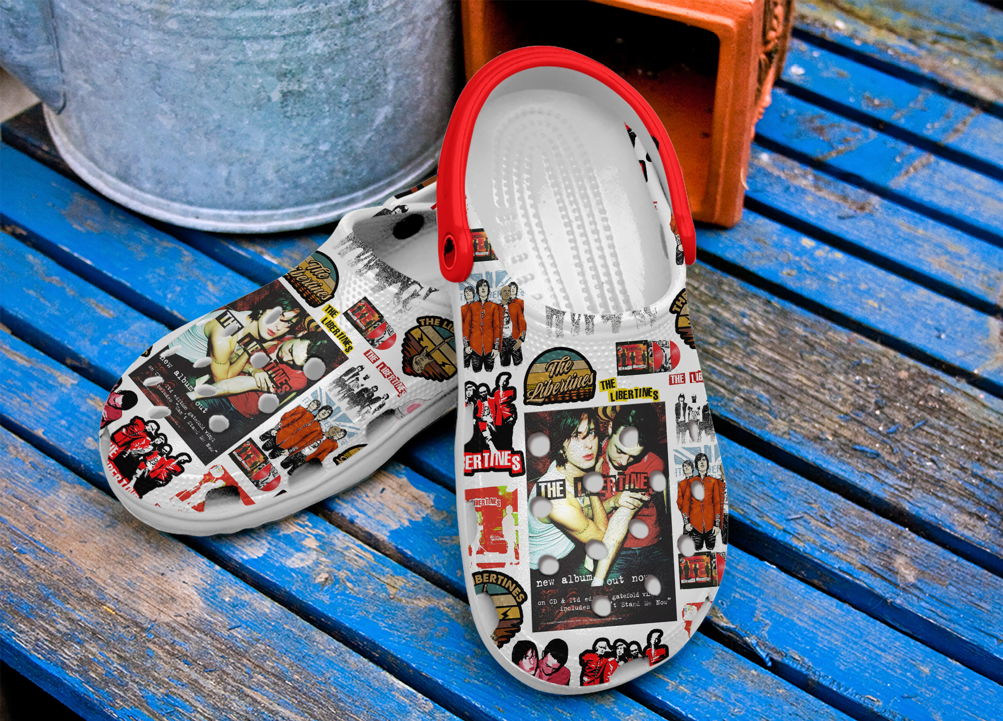 Time for Heroes The Libertines Music Crocs Crocband Clogs Shoes Comfortable For Men Women and Kids - Image 4