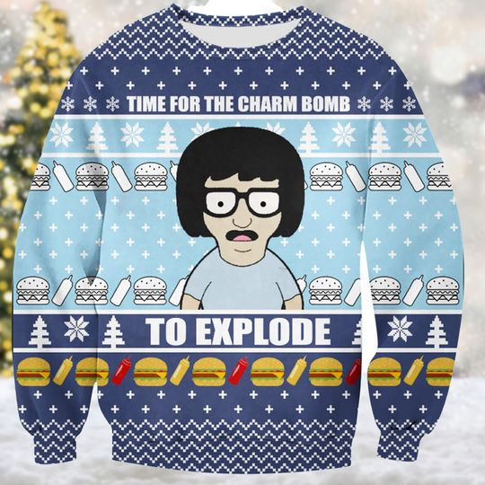 Time For The Charm To Explode Shirt, US Movie Ugly Christmas Sweater - Image 4