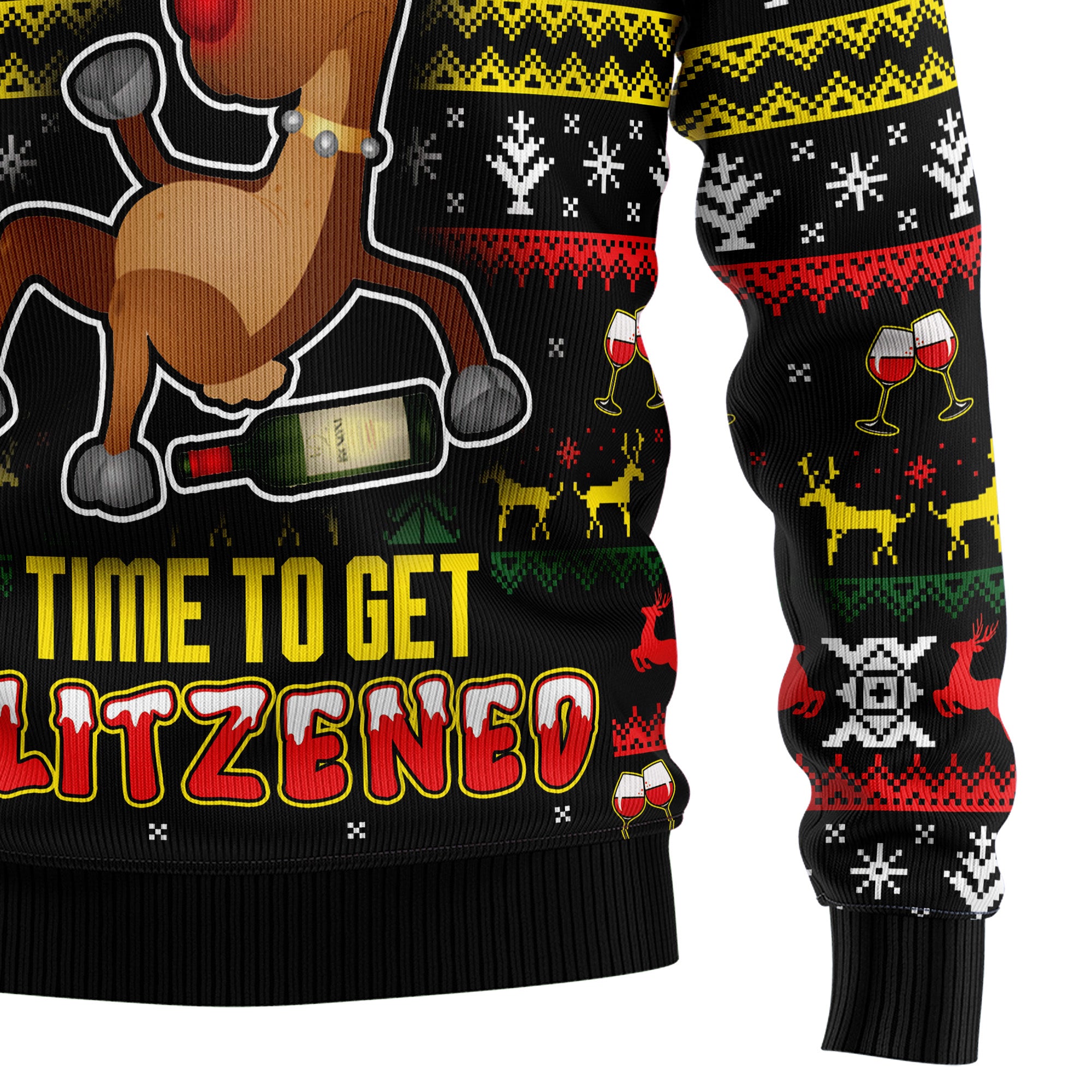 Time To Get Blitzened Ugly Christmas Sweater - Image 4