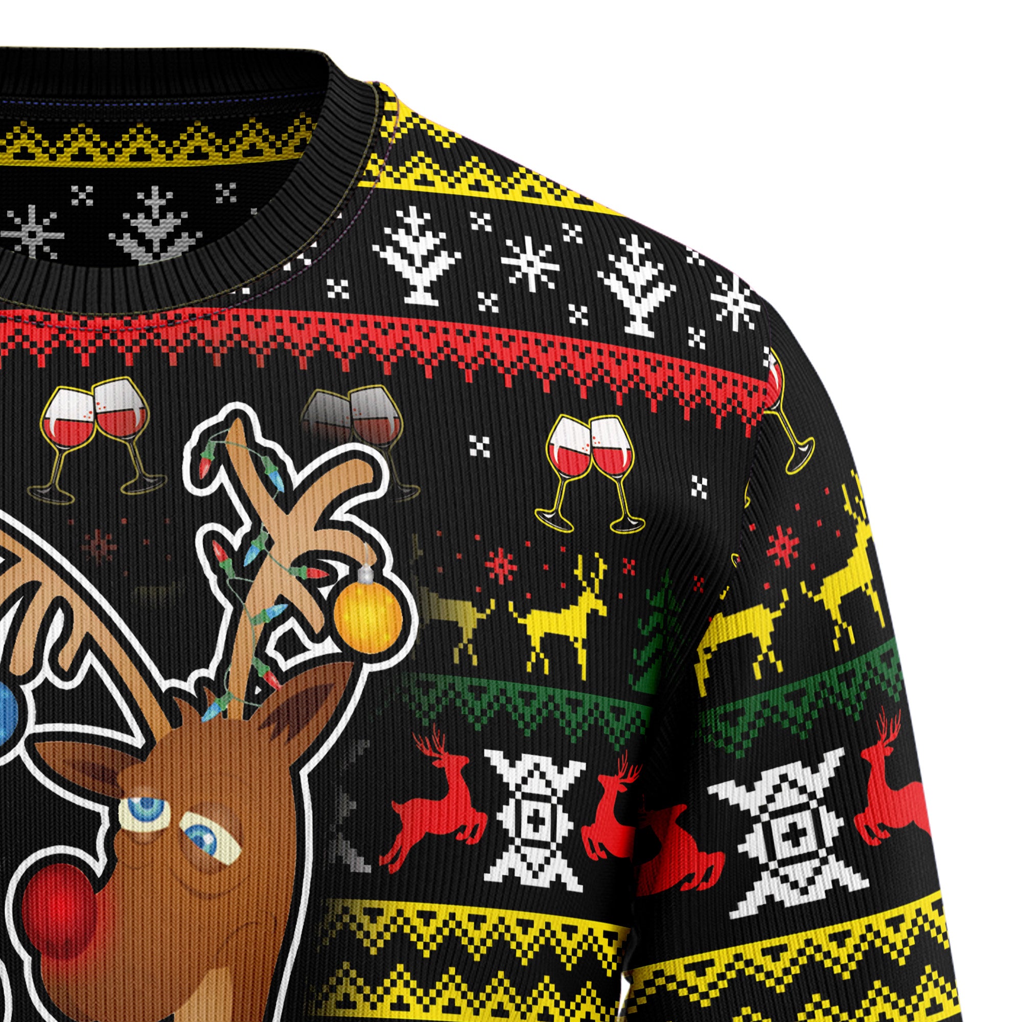 Time To Get Blitzened Ugly Christmas Sweater - Image 3