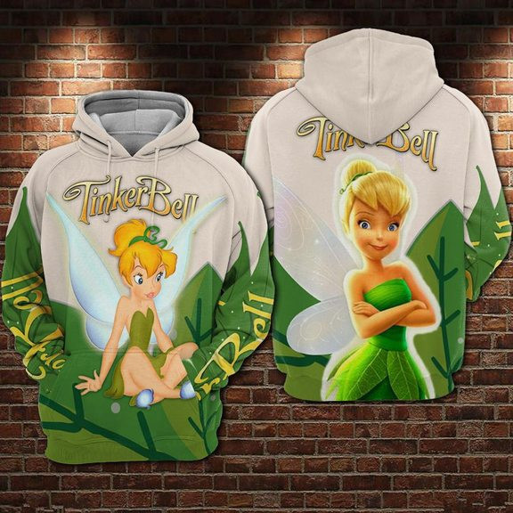 Tinker Bell 3D All Over Print Hoodie, Zip Hoodie