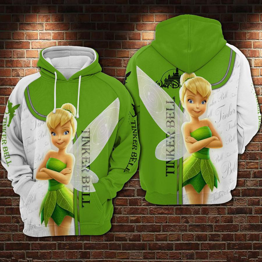 Tinker Bell 3D All Over Print Hoodie, Zip Hoodie