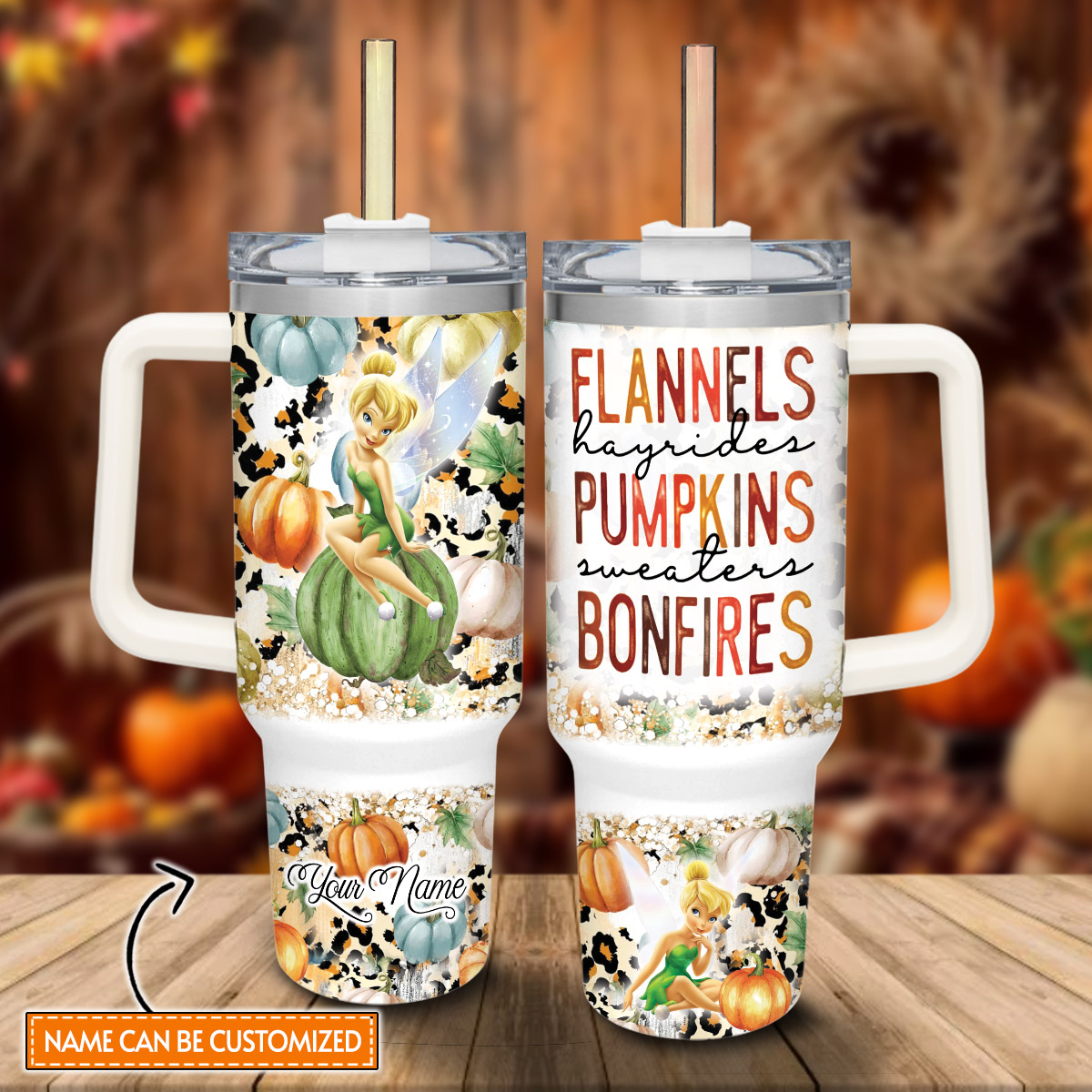 Tinker Bell Cartoon Custom Stanley Cup 40 oz 30 oz Tumbler With HandleTVC2301808