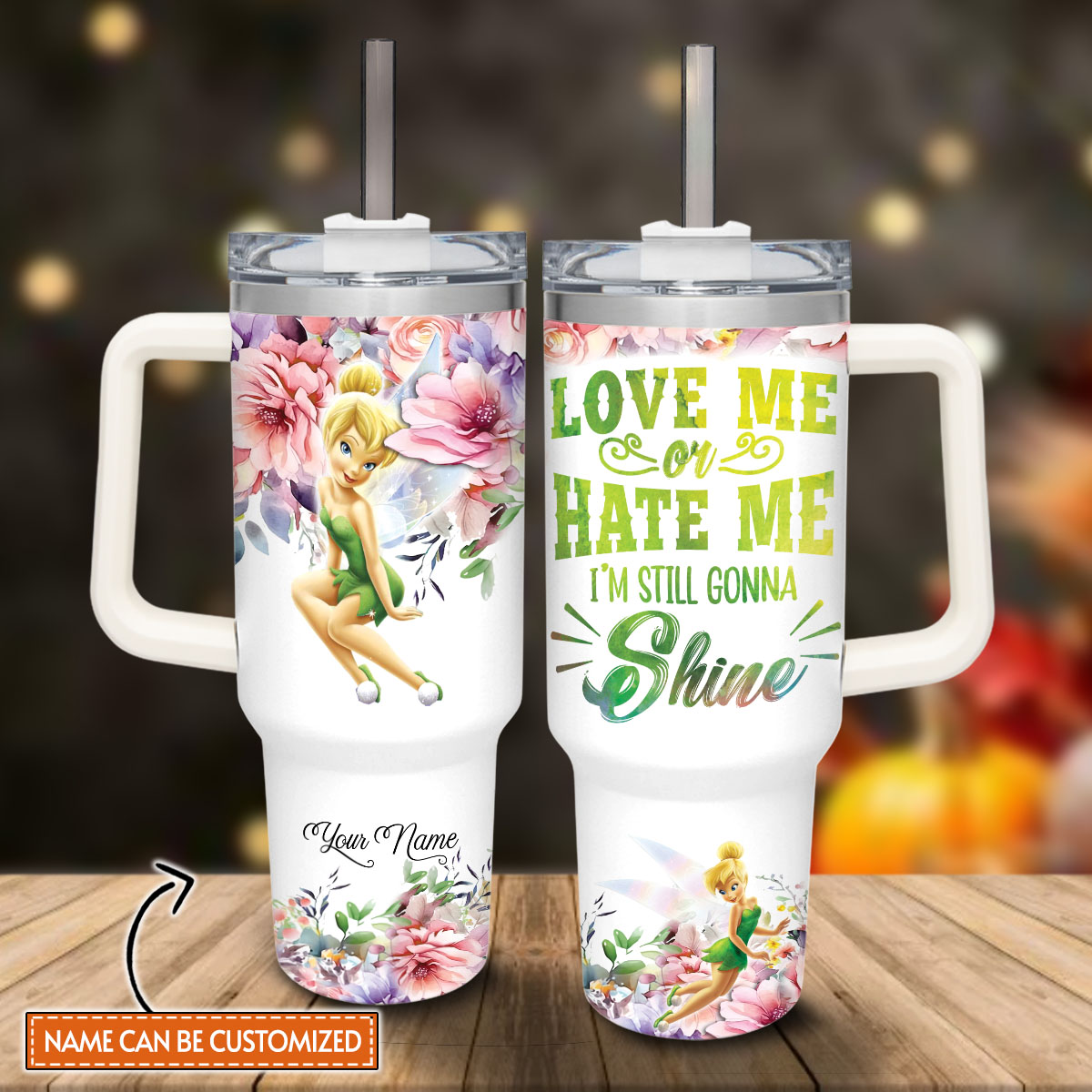 Tinker Bell Cartoon Custom Stanley Cup 40 oz 30 oz Tumbler With HandleTVC2301813