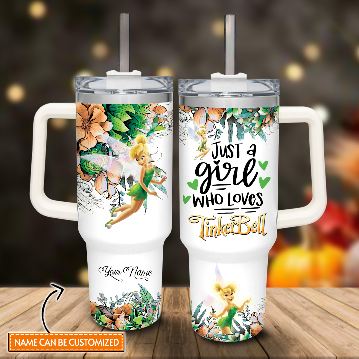 Tinker Bell Cartoon Custom Stanley Cup 40 oz 30 oz Tumbler With HandleTVC2301814