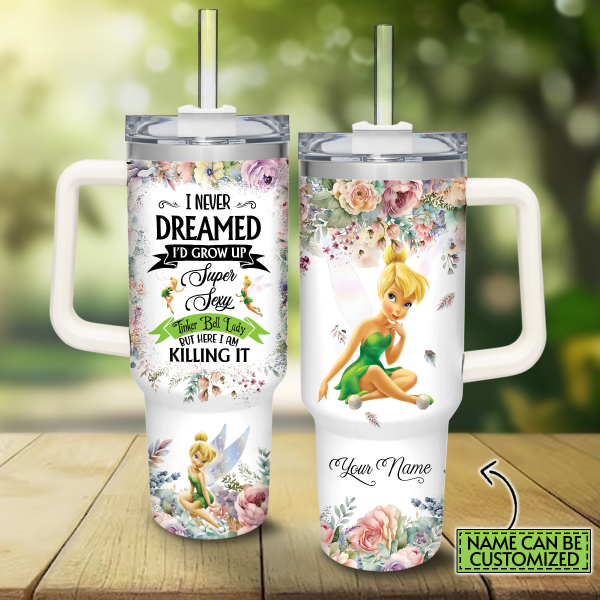 Tinker Bell Cartoon Custom Stanley Cup 40 oz 30 oz Tumbler With HandleTVC2301817