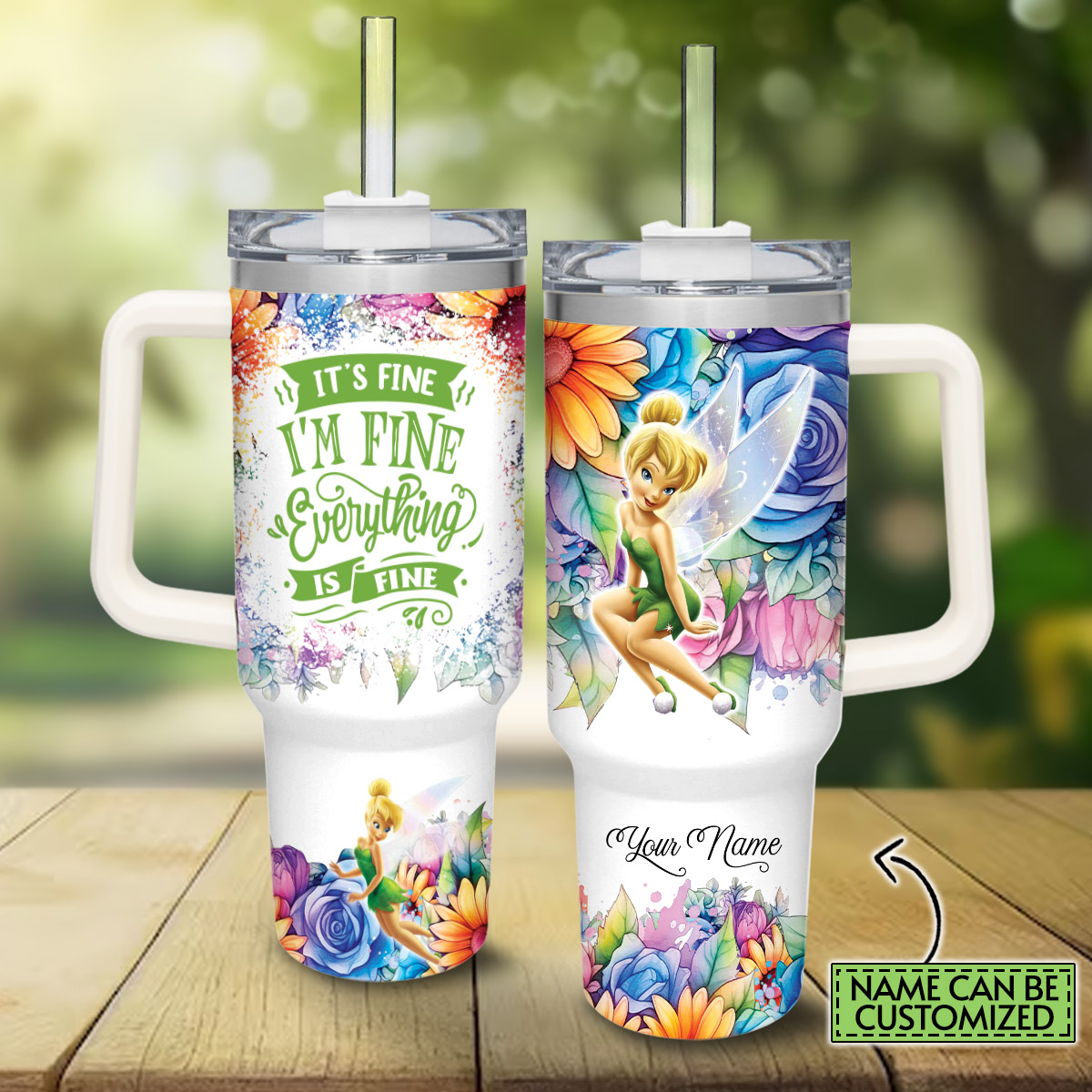 Tinker Bell Cartoon Custom Stanley Cup 40 oz 30 oz Tumbler With HandleTVC2301824