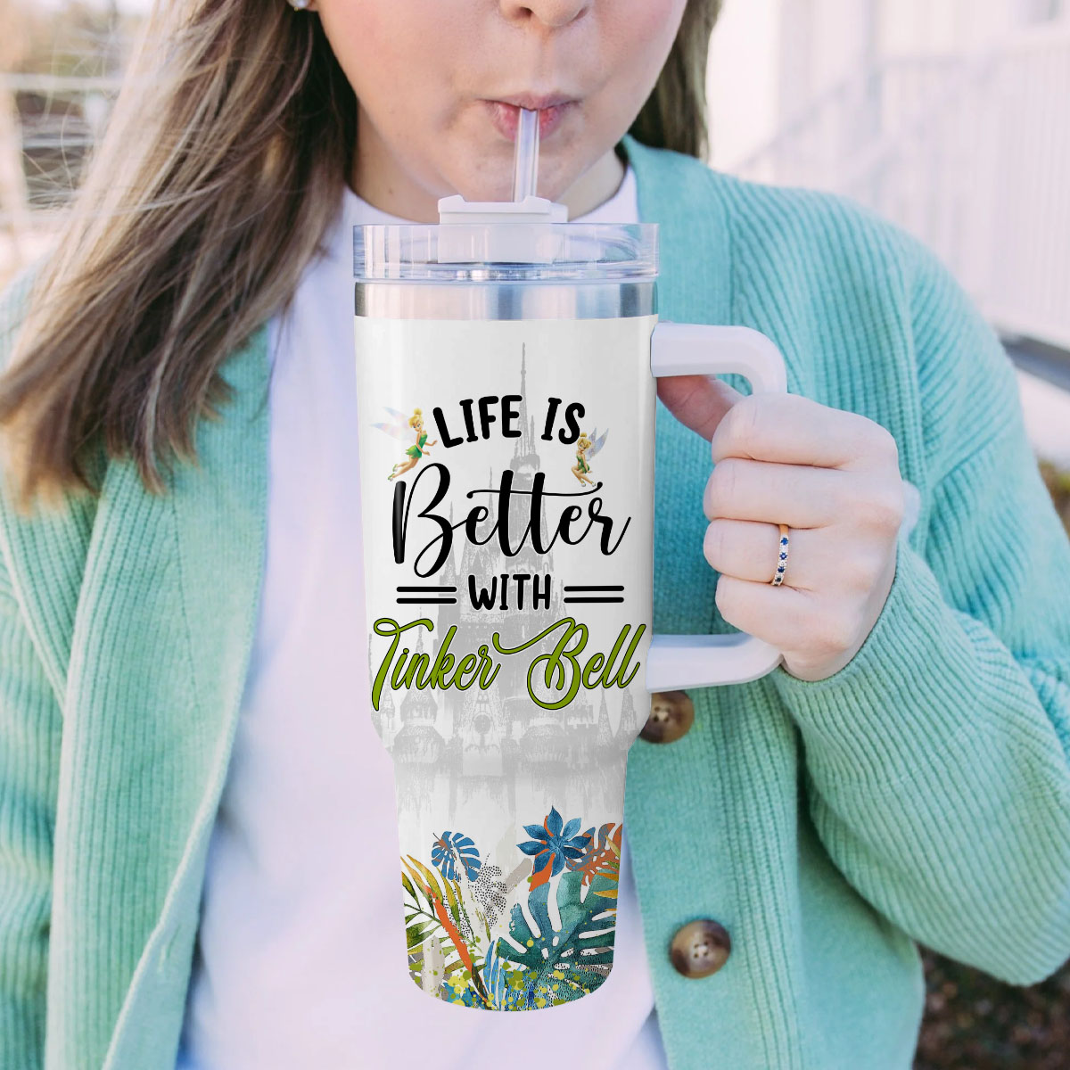 Tinker Bell Cartoon Custom Stanley Cup 40 oz 30 oz Tumbler With HandleTVC2301829 - Image 5