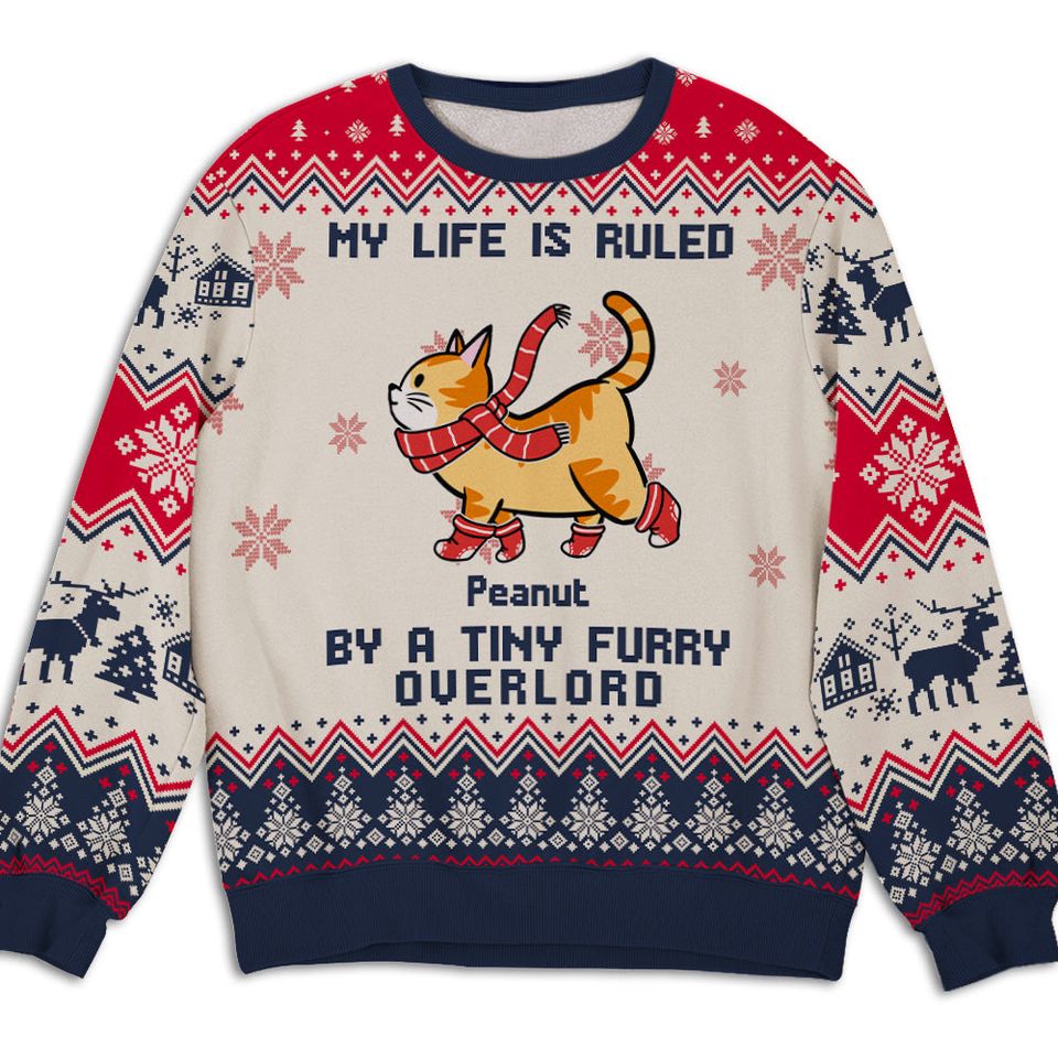 Tiny Furry Overlord - Personalized Custom All-Over-Print Sweatshirt