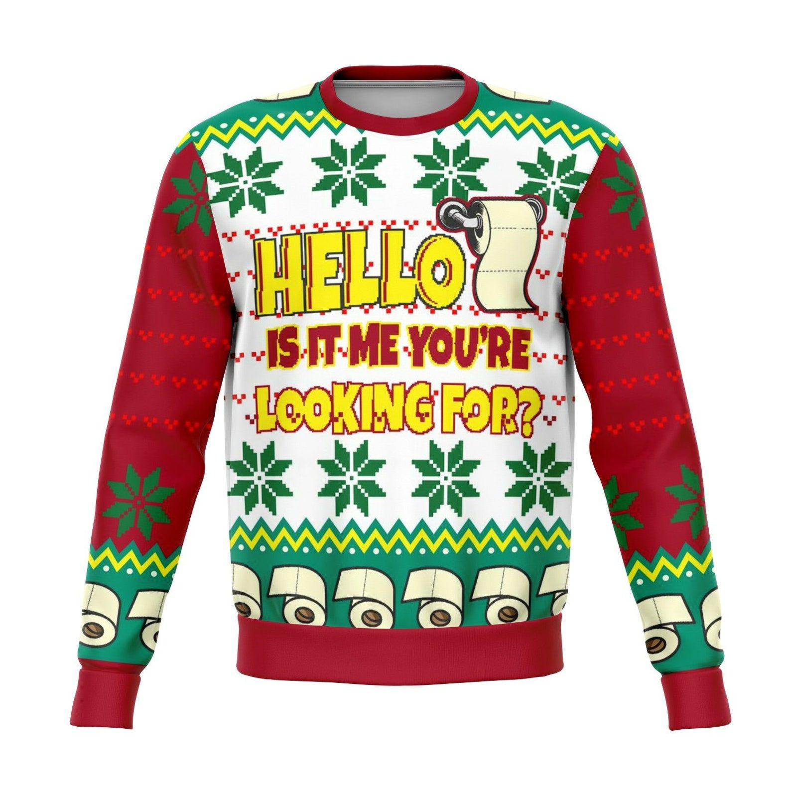 Tissue Hello Ugly Christmas Sweater Adult 3D Funny Matching for family
