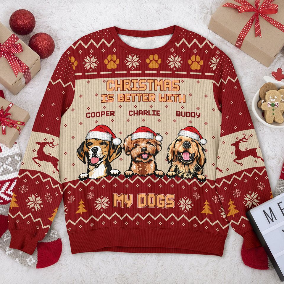 Tit The Season - Personalized Ugly Sweater Gift For Dog Lovers